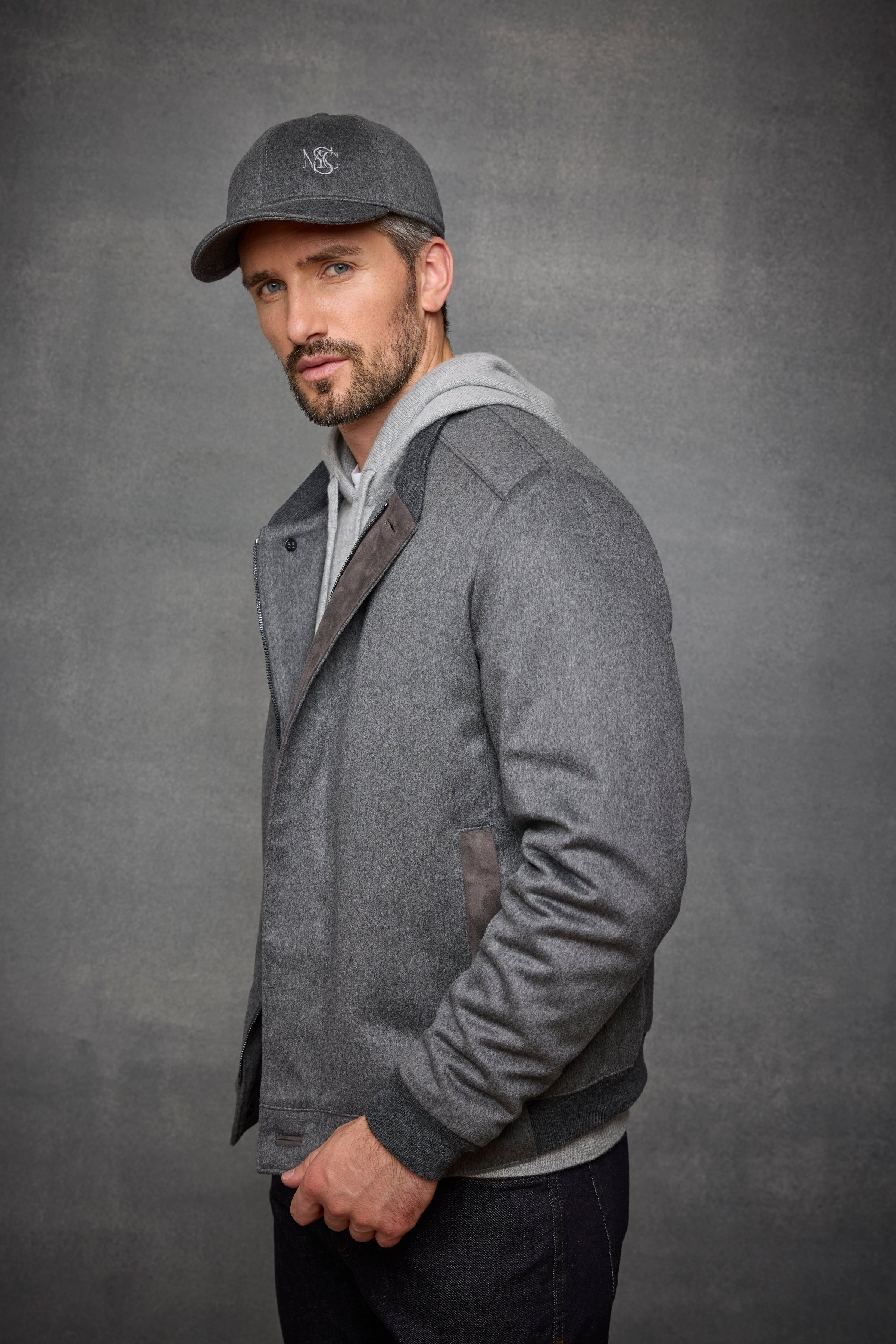 SMC Woven Cashmere Bomber