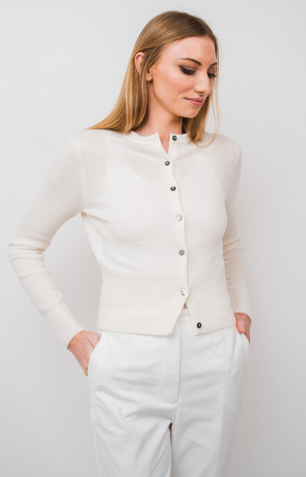 Cropped Vee Cardigan