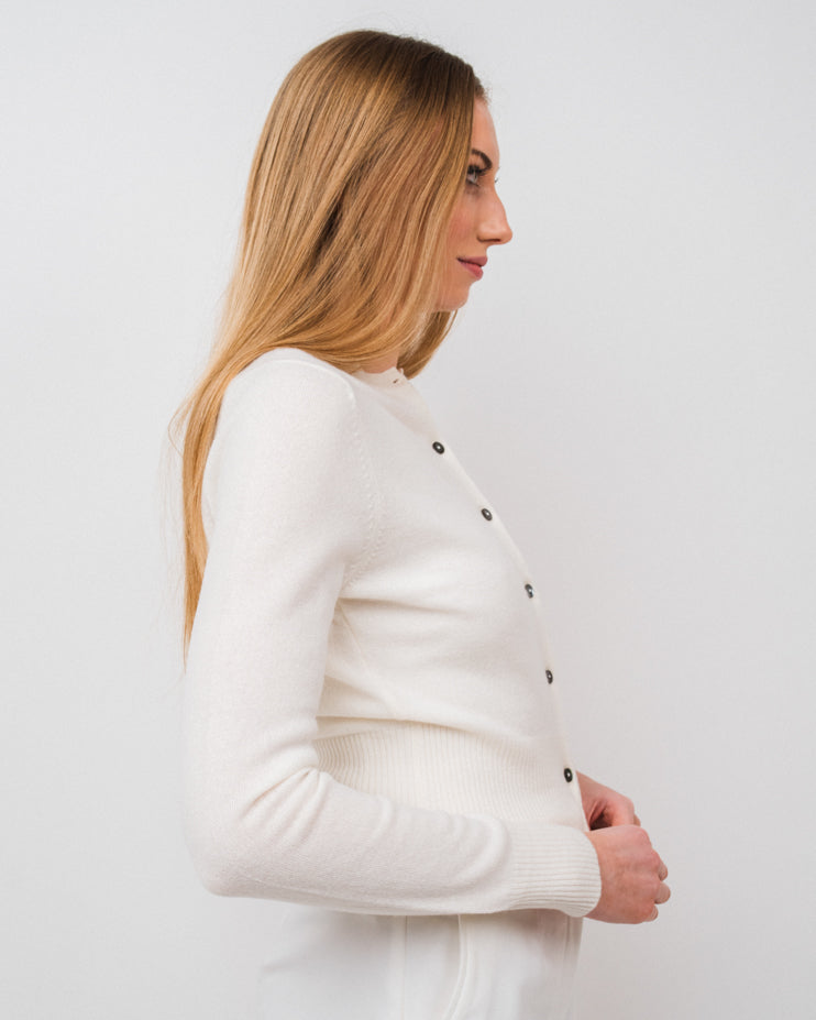 Cropped Vee Cardigan