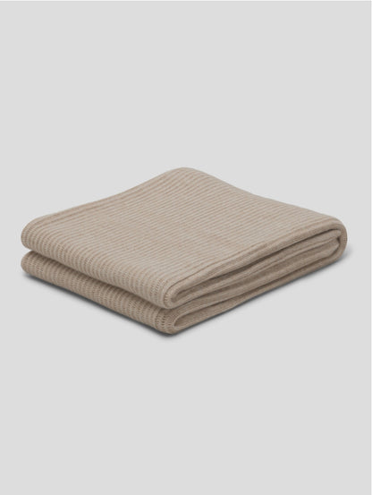 Furrow Cashmere knitted Blanket