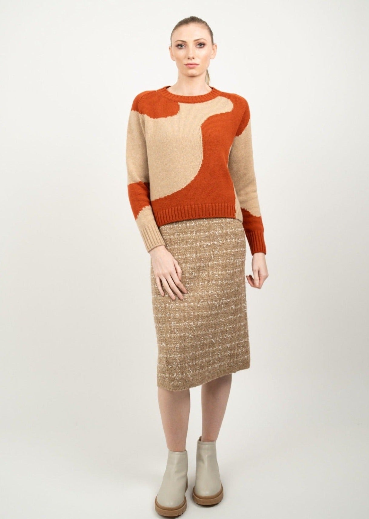 L2G125 Gonna Wool Skirt Mix