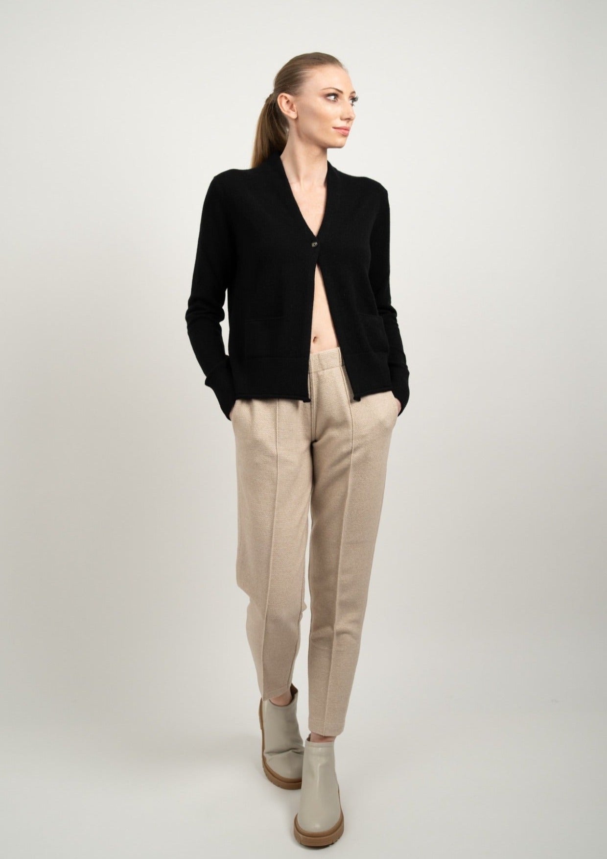 Pantaloni Knitted Wool Trousers