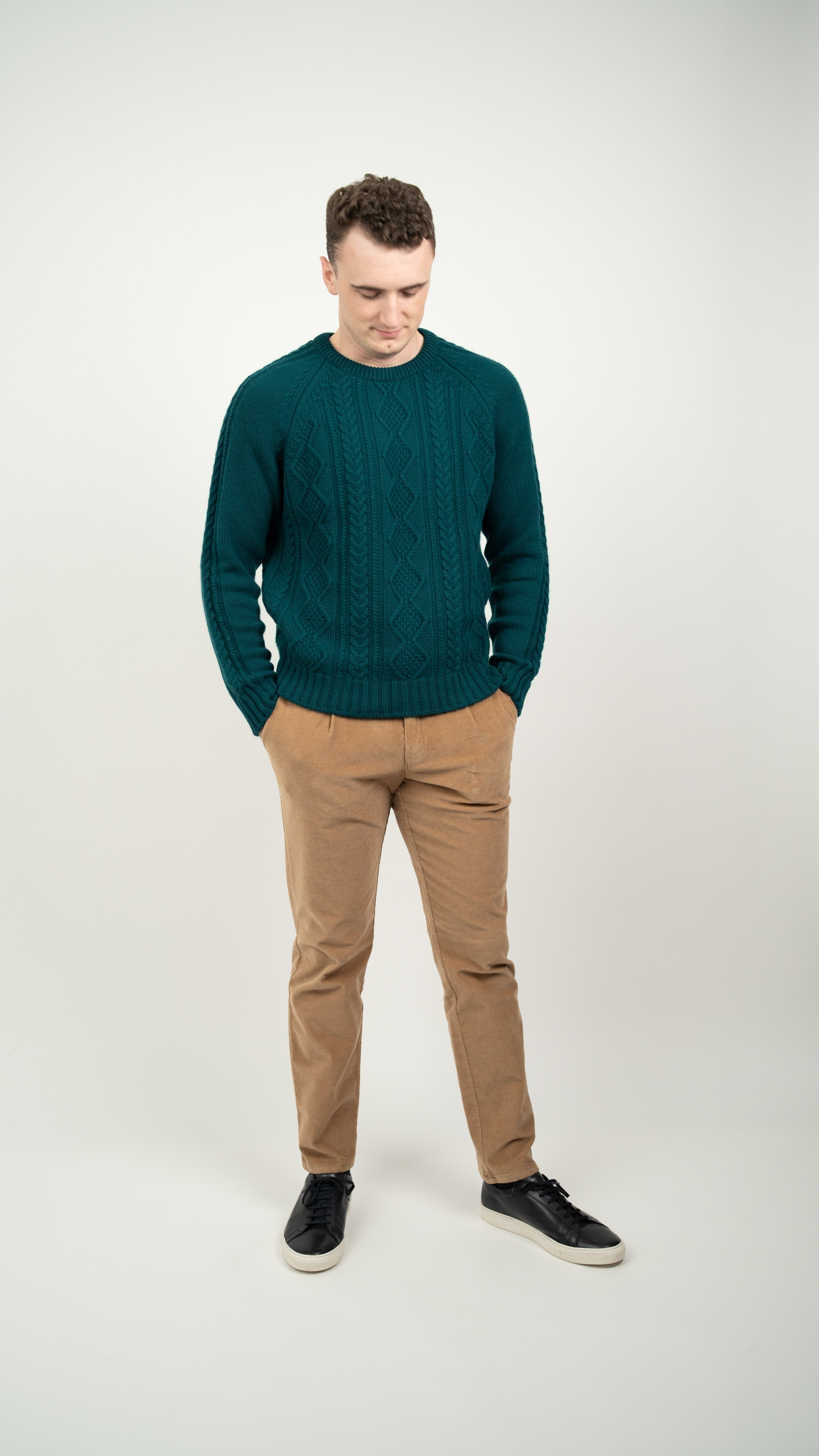 Unisex Aran Stitch crew