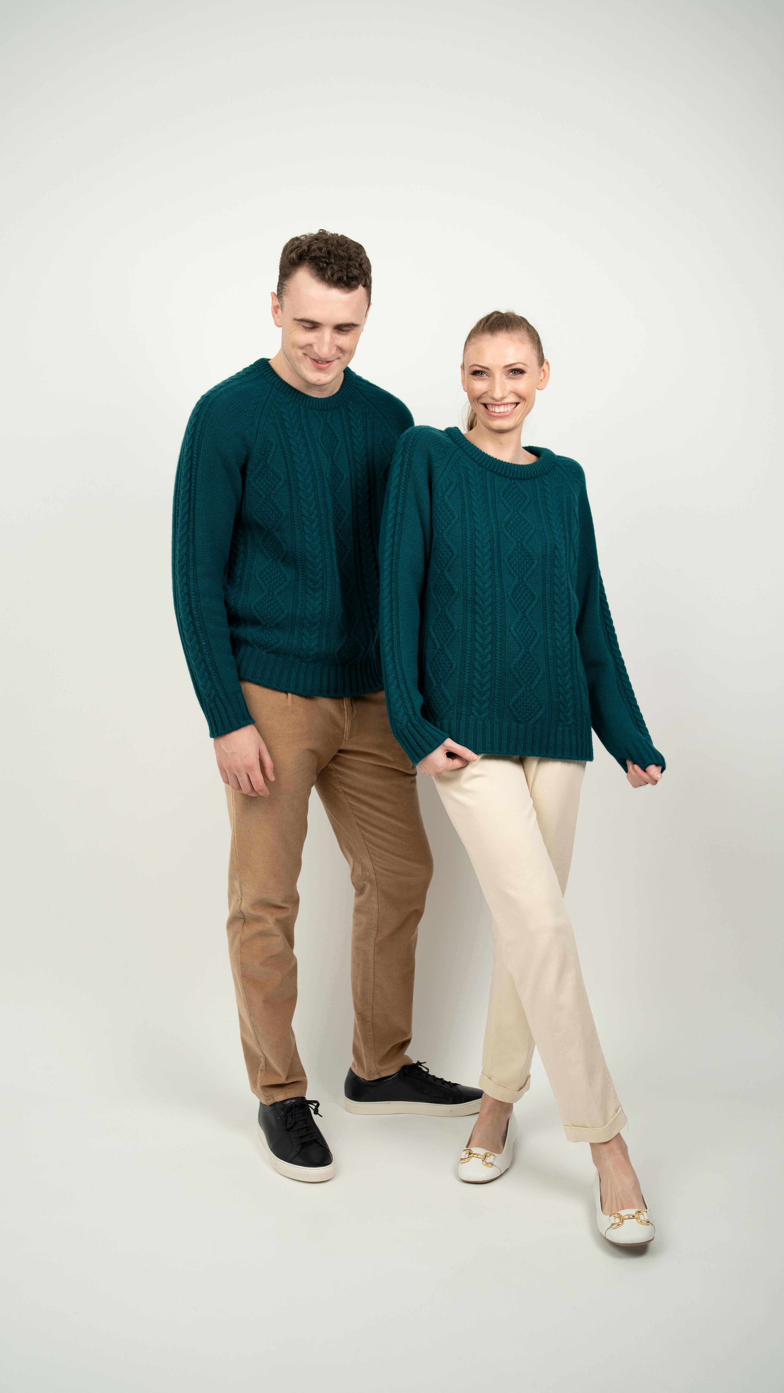 Unisex Aran Stitch crew