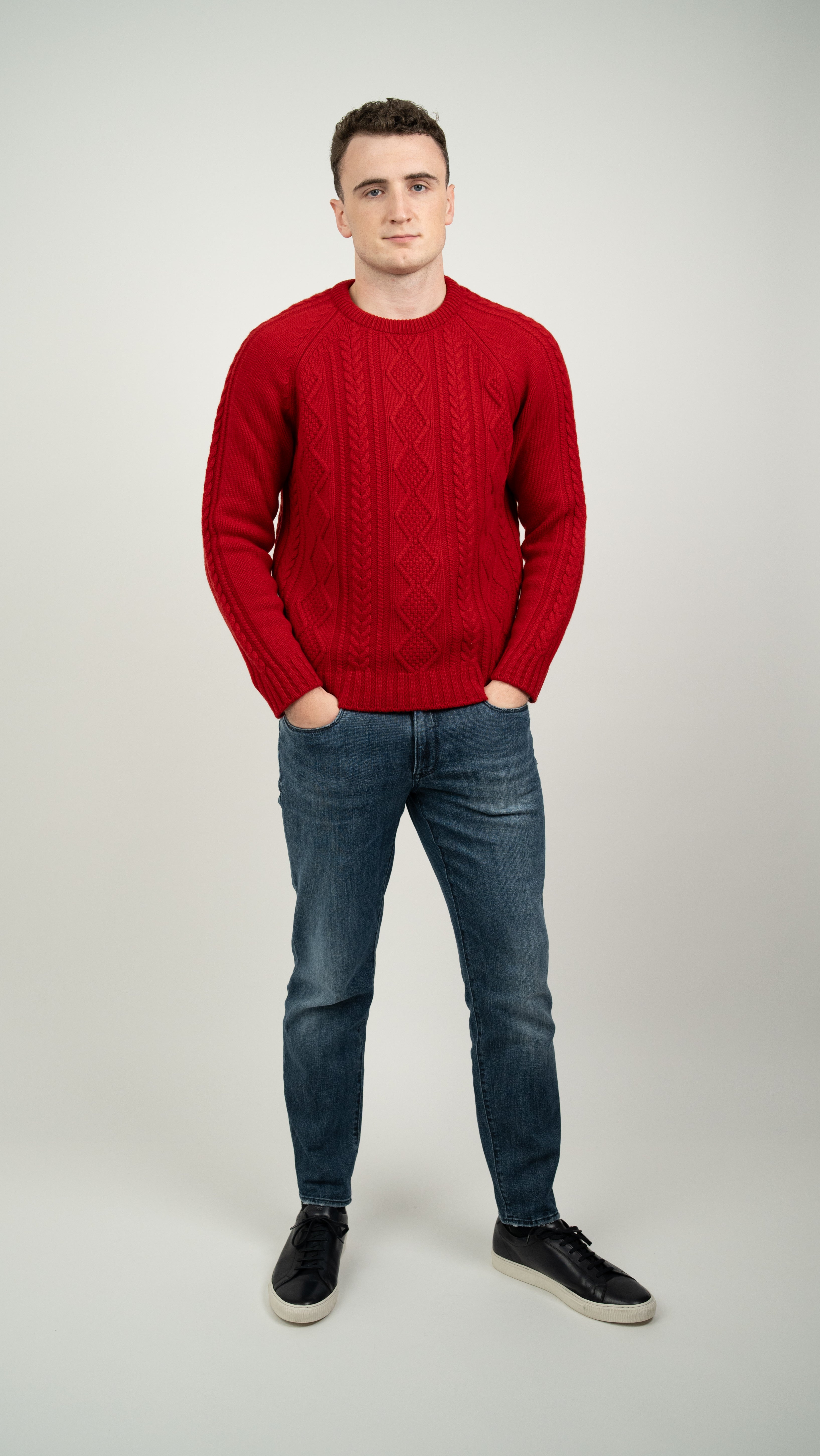 Unisex Aran Stitch crew