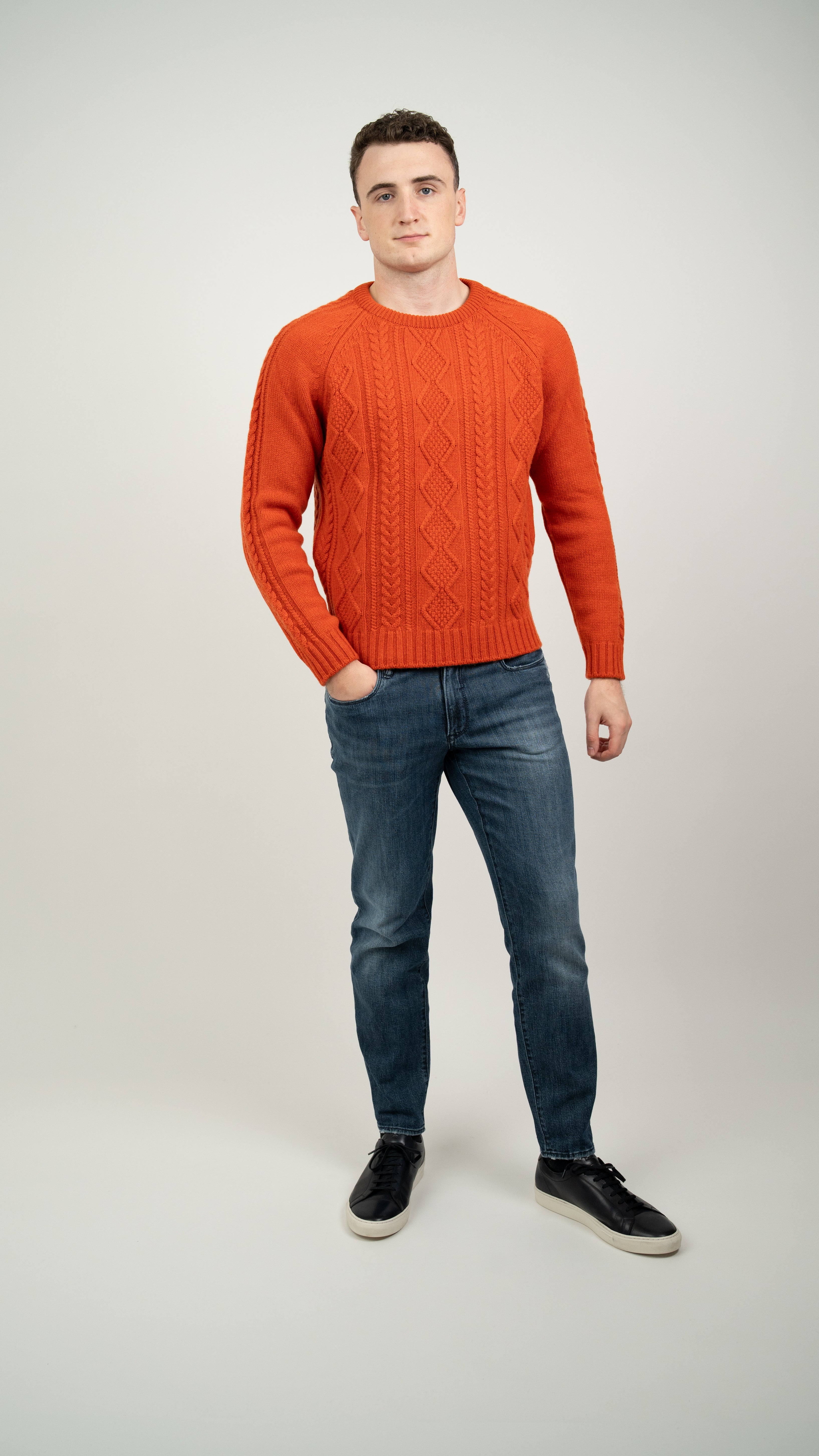 Unisex Aran Stitch crew