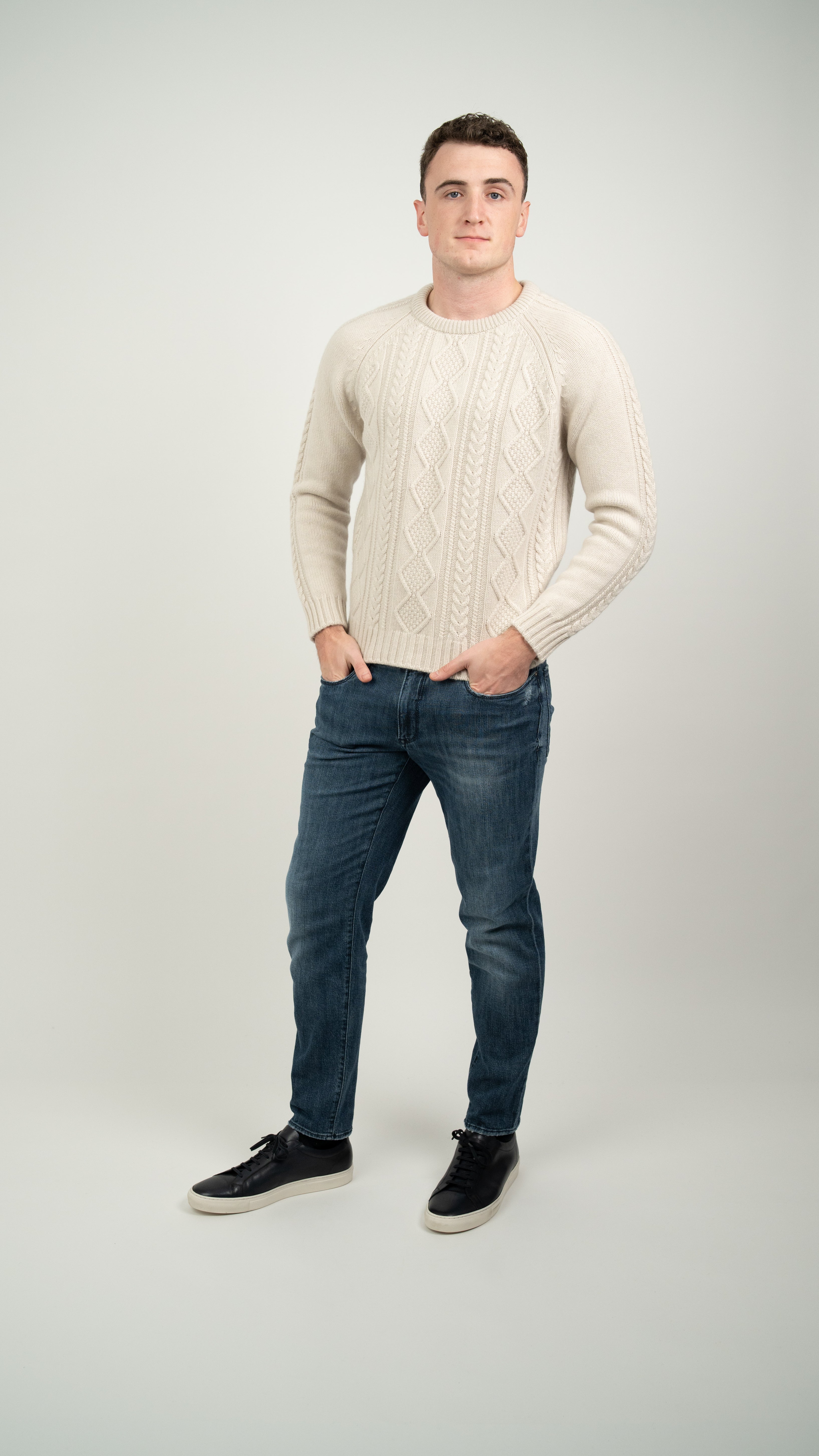 Unisex Aran Stitch crew