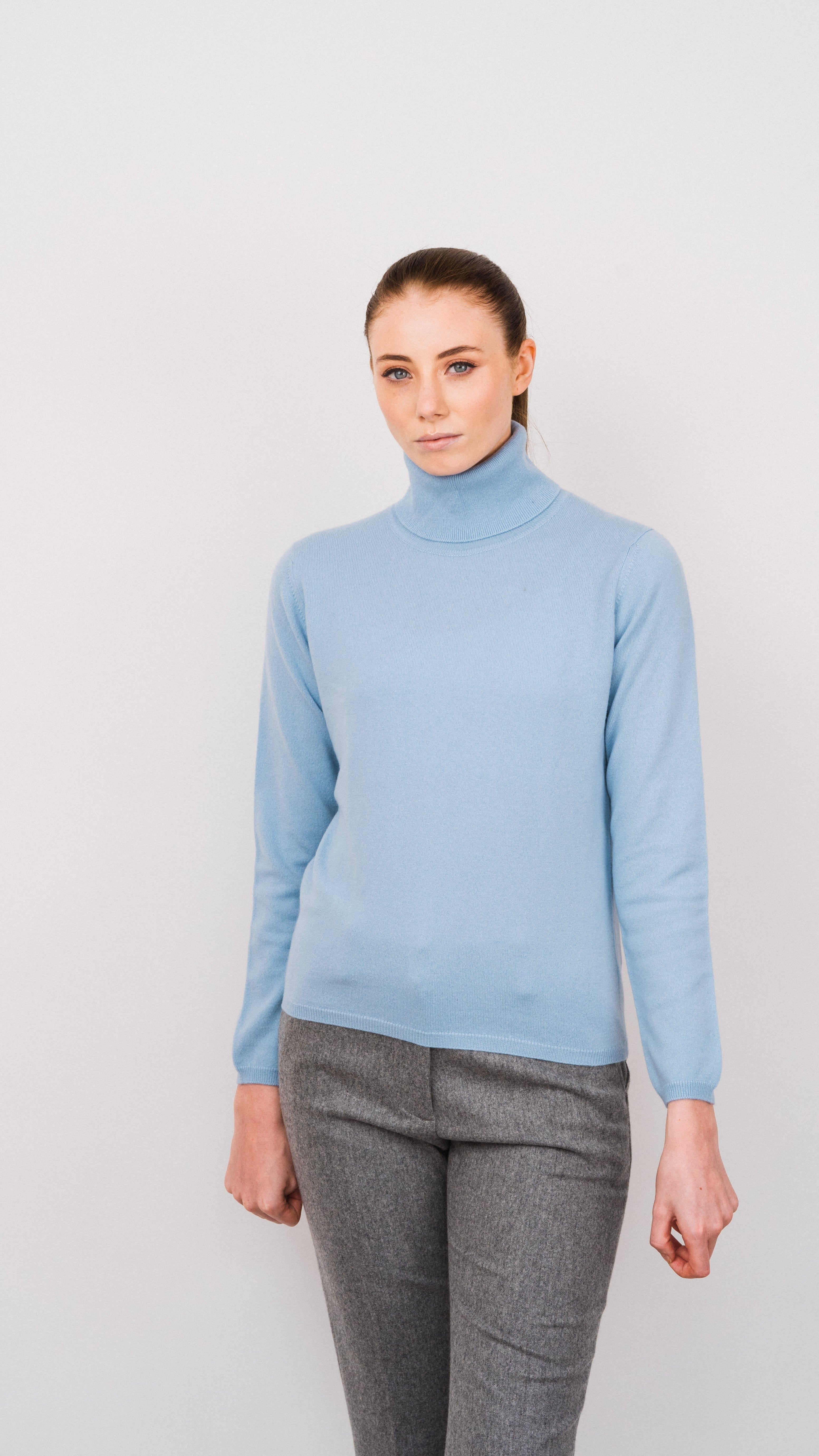 Charlotte Roll Collar Pure Cashmere