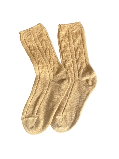 Cashmere Cable Bedsocks