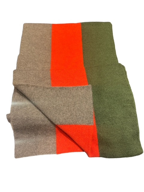 Vert Stripe Cashmere Scarf