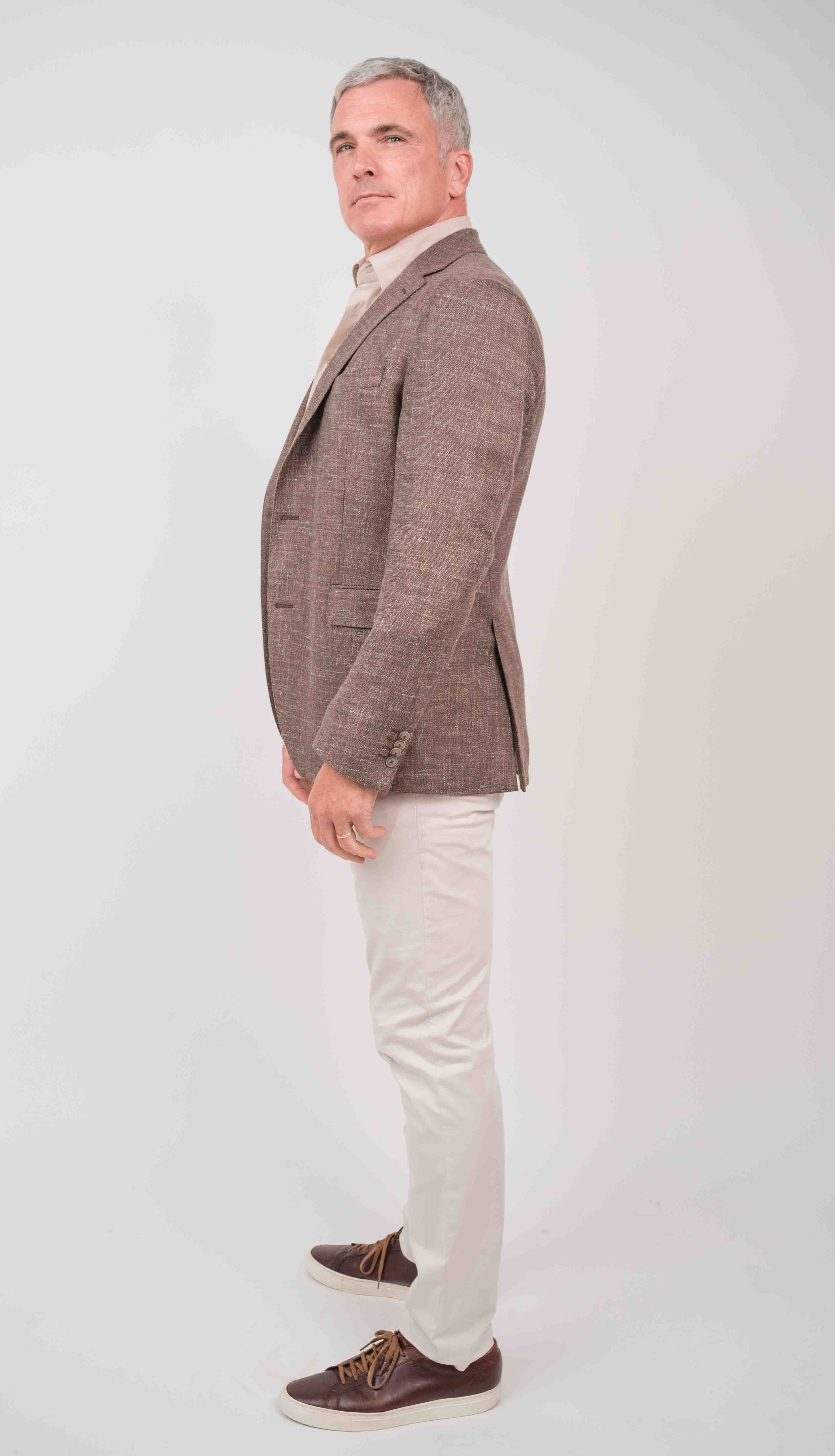 Linen and Wool Blend Blazer