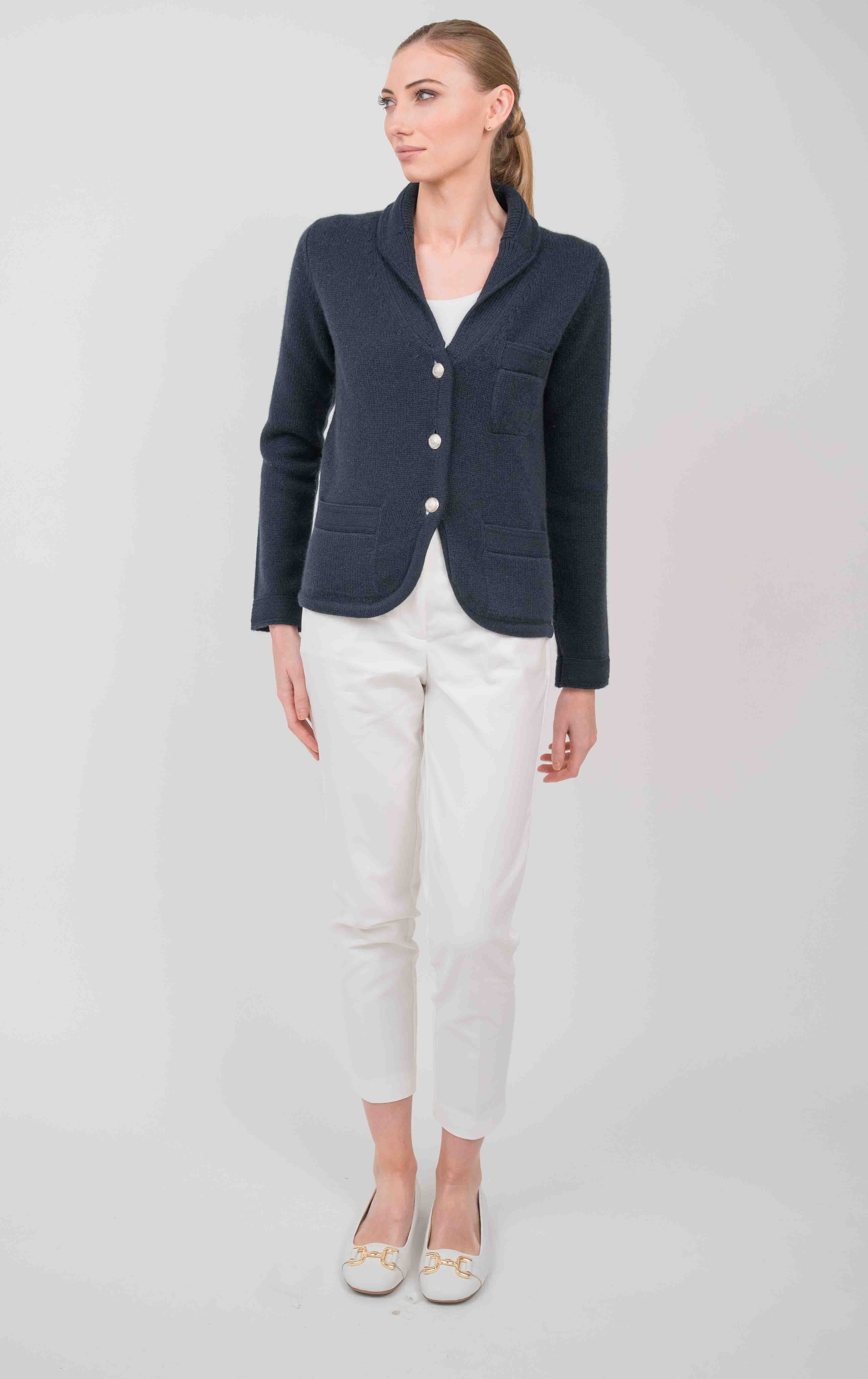 Georgia Pure Cashmere Blazer Fit Cardigan