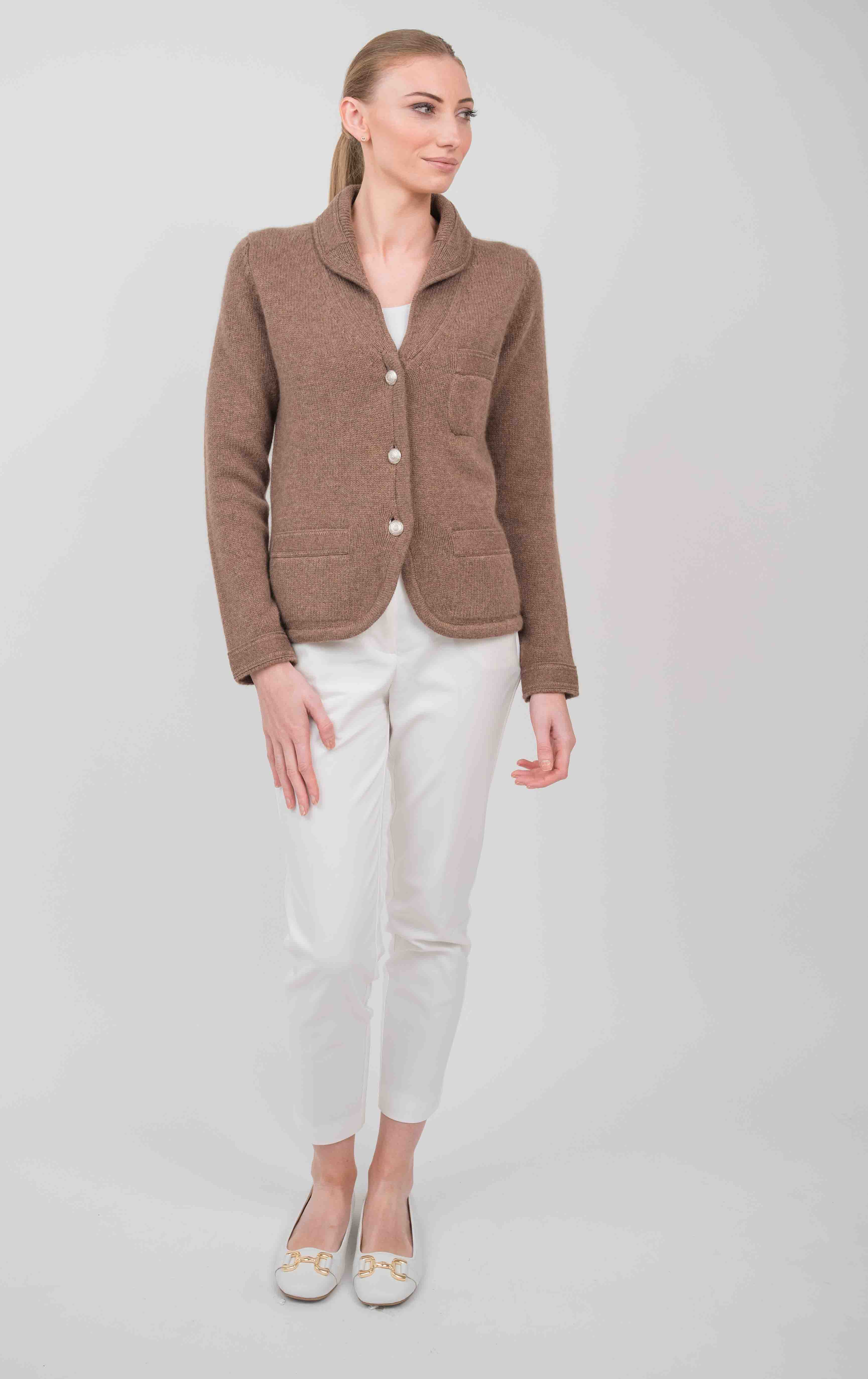 Georgia Pure Cashmere Blazer Fit Cardigan