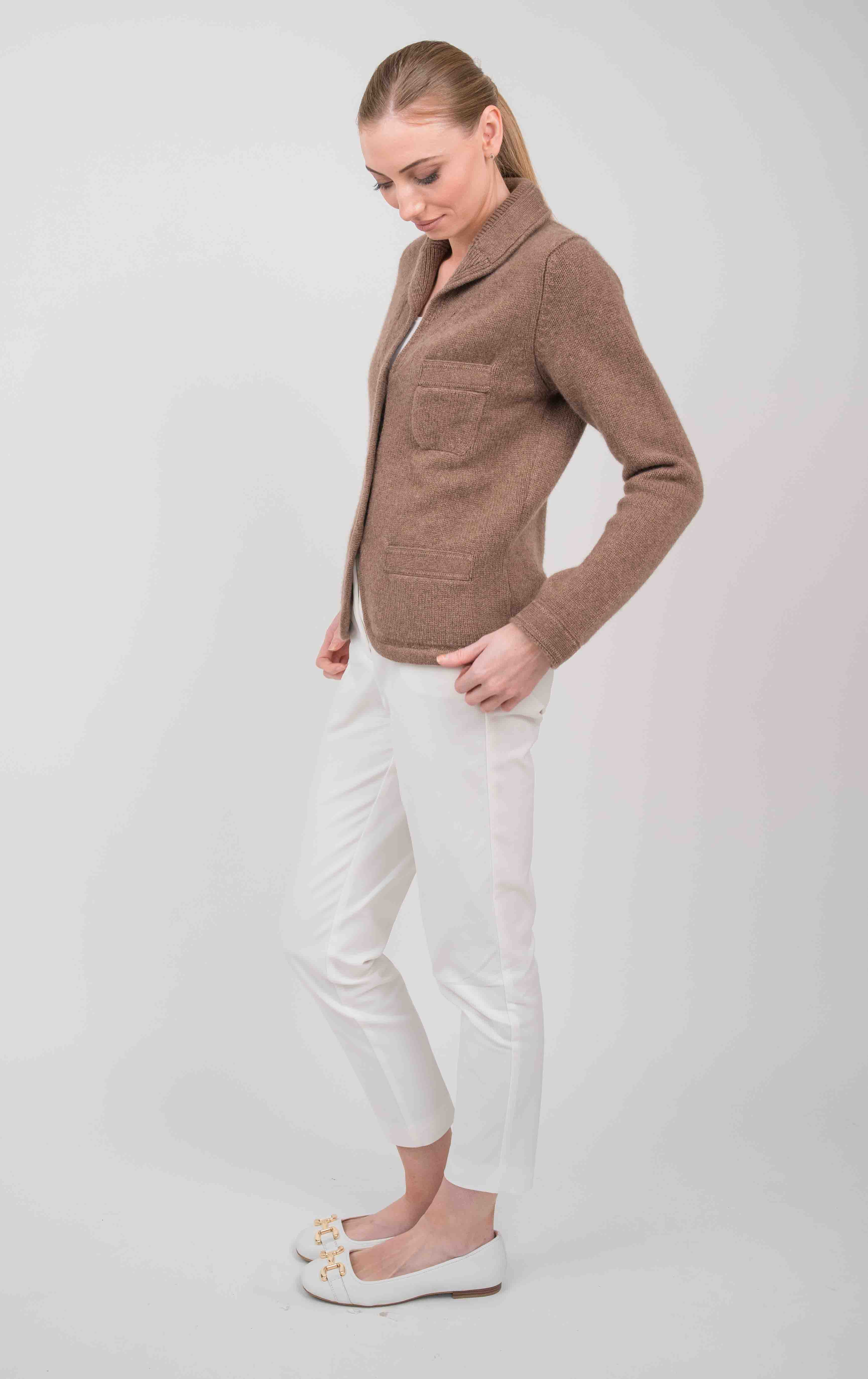 Georgia Pure Cashmere Blazer Fit Cardigan