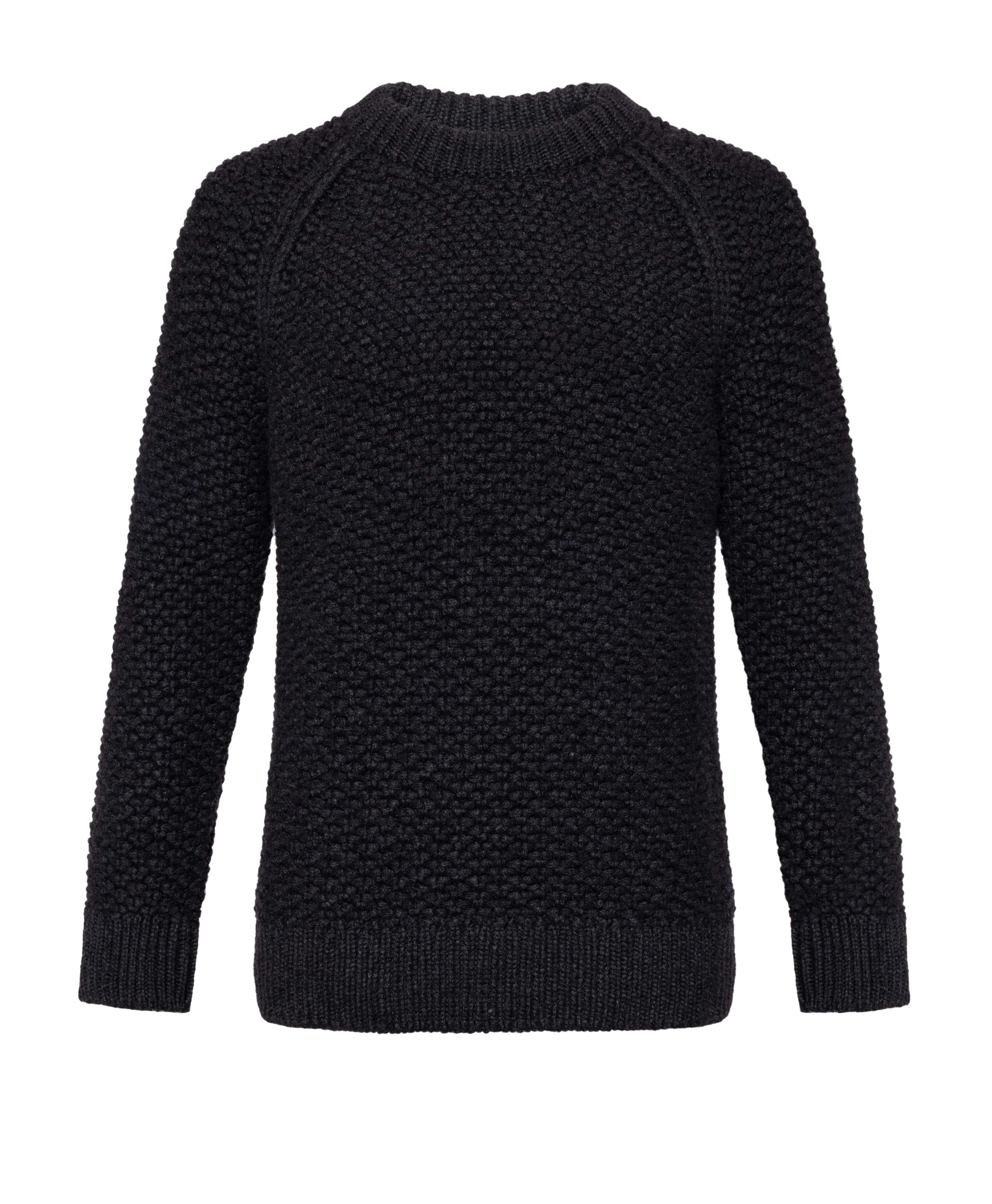 Blackberry Stitch Stand Collar Crew