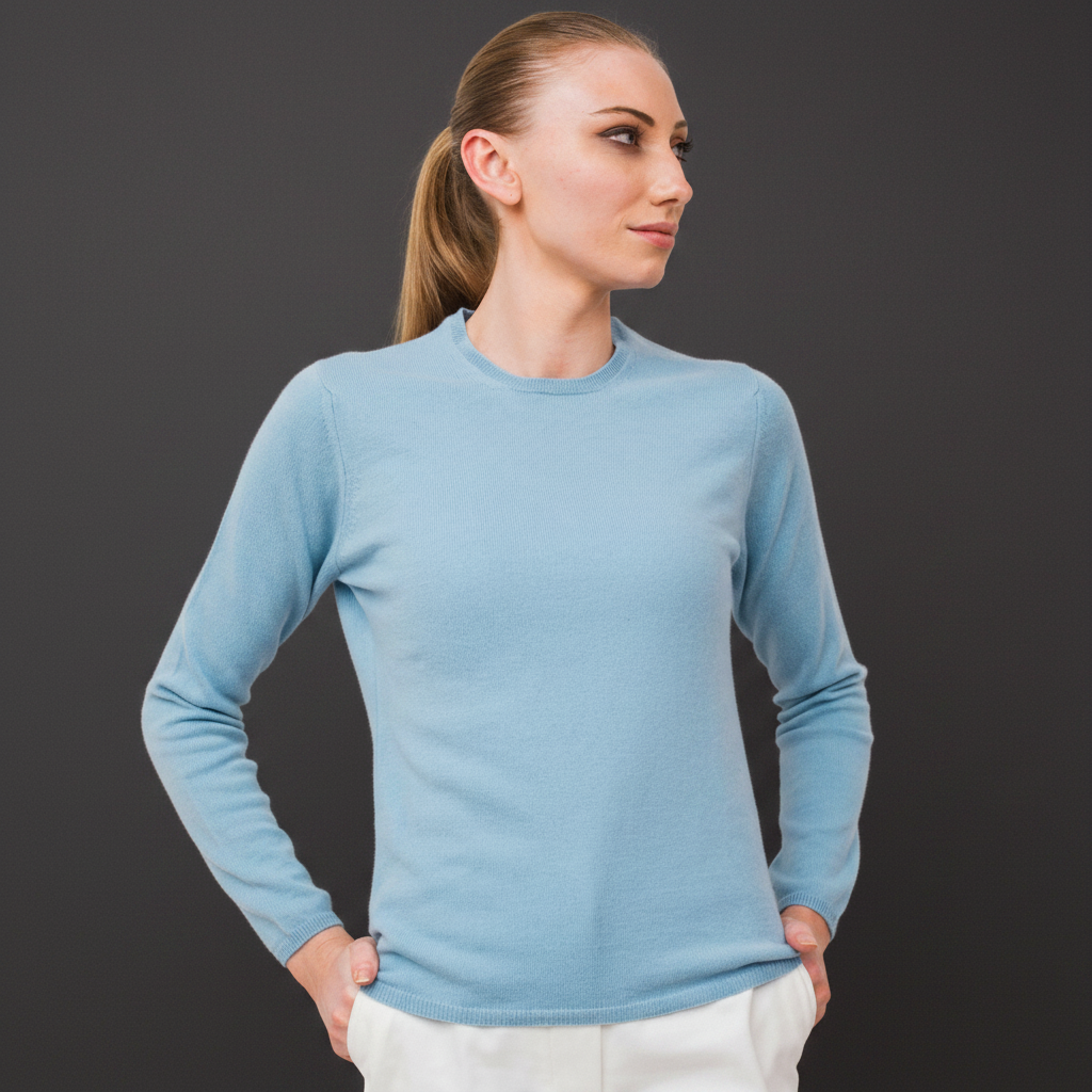 Charlotte Crew Neck – Hyacinth – Square, Dark Grey Background