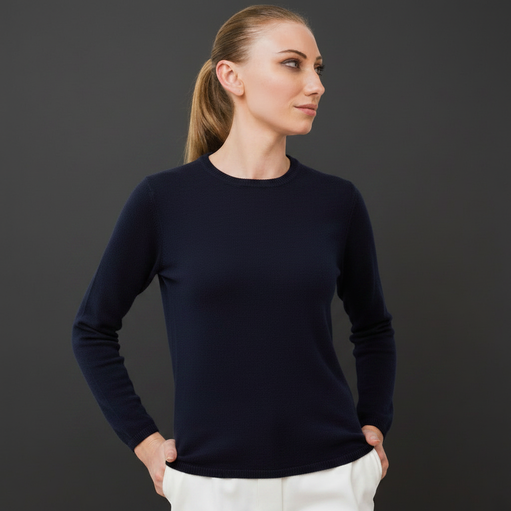 Charlotte Crew Neck in Dark Navy