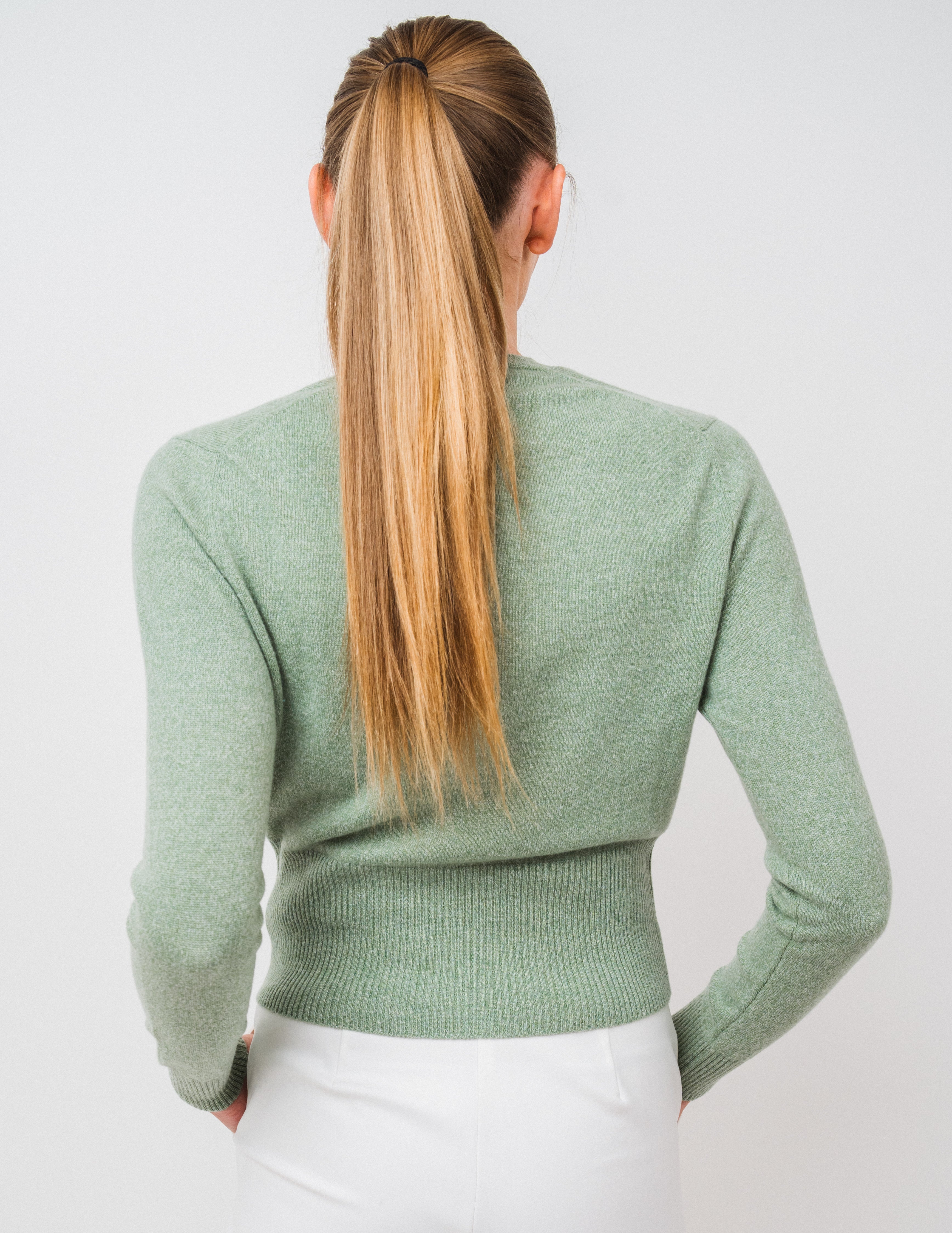 SMC Cropped Crew Cashmere Sweater