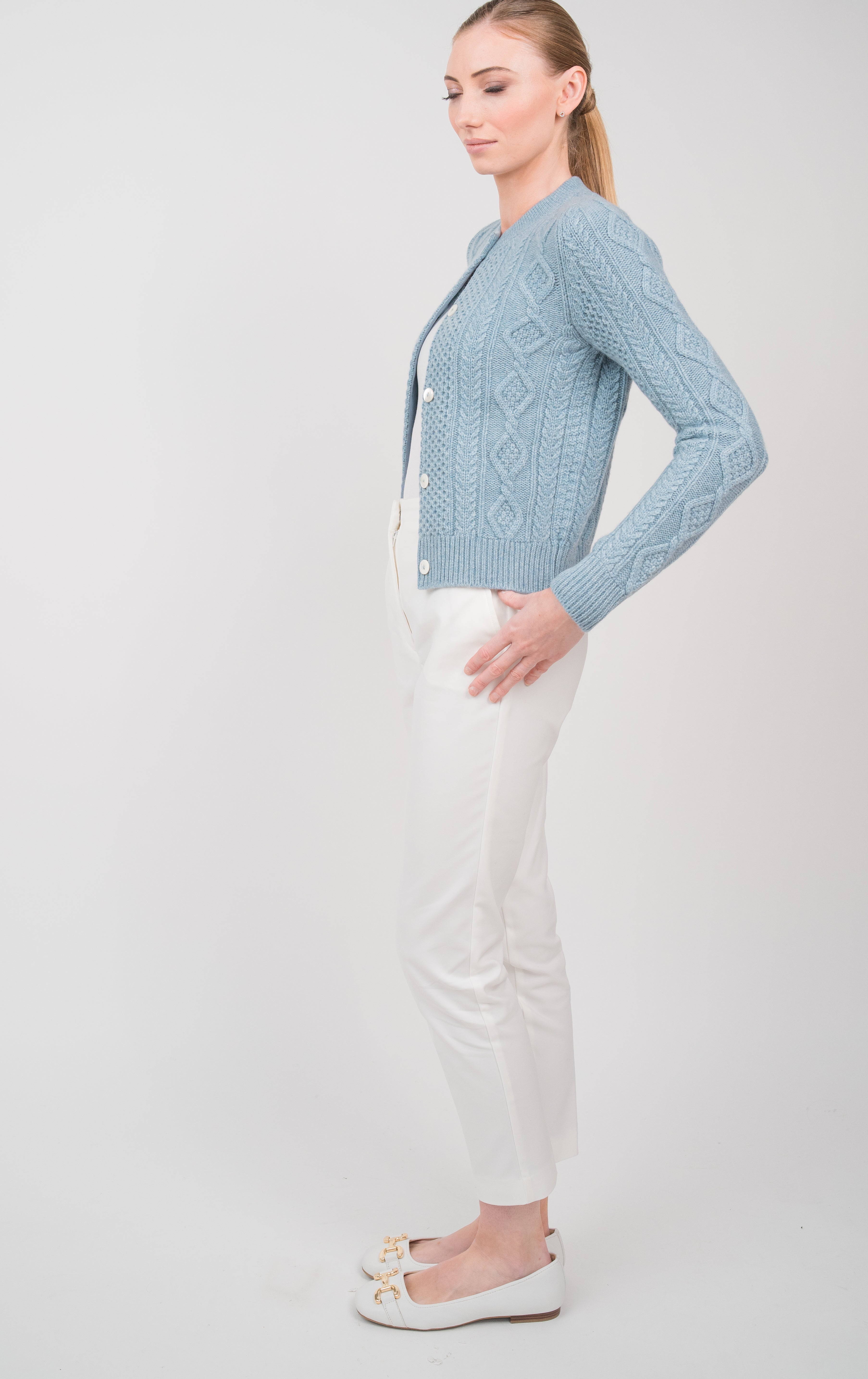 Cashmere Aran Cable Cardigan