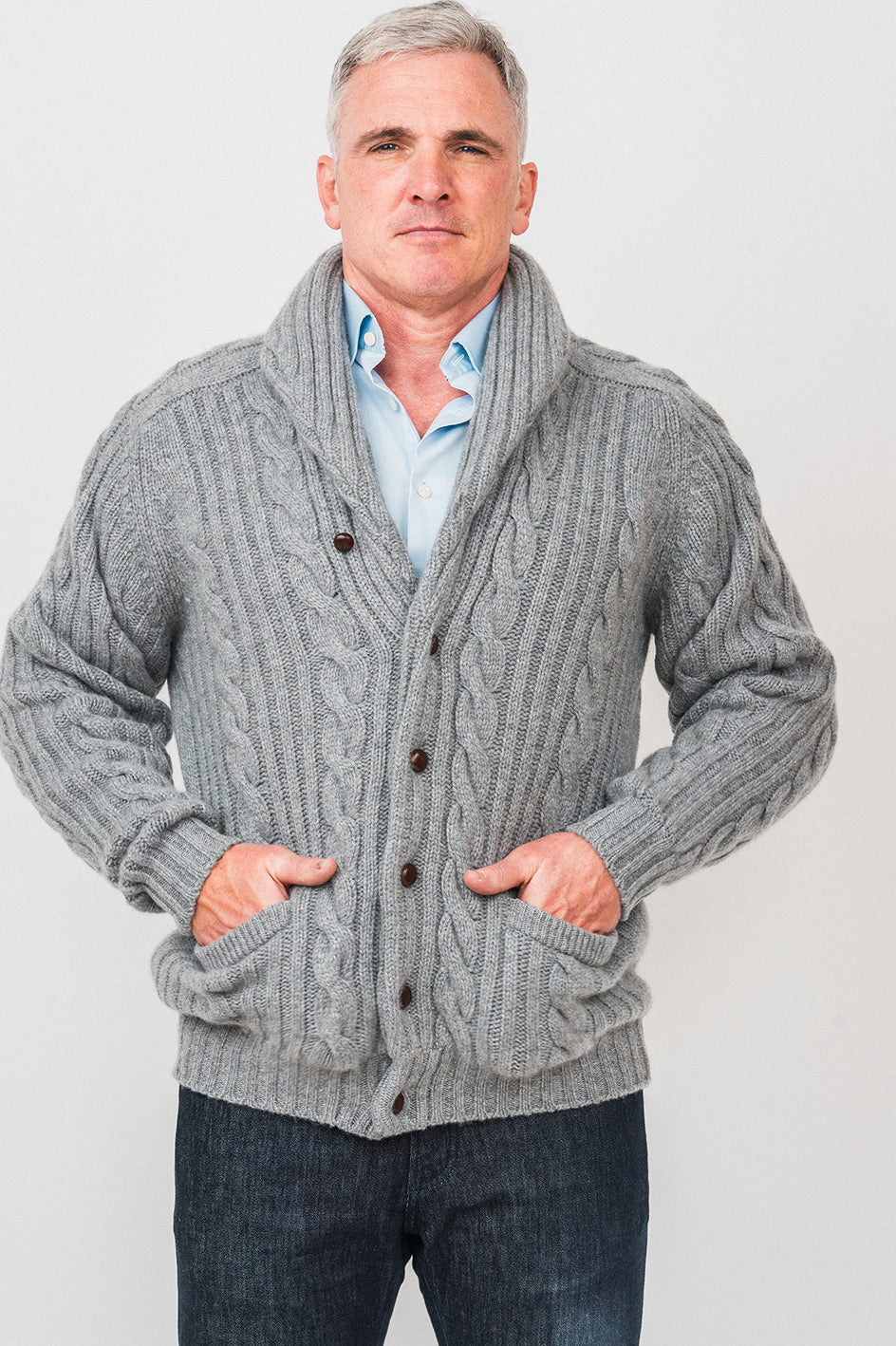 Stewart Shawl Collared Cardigan