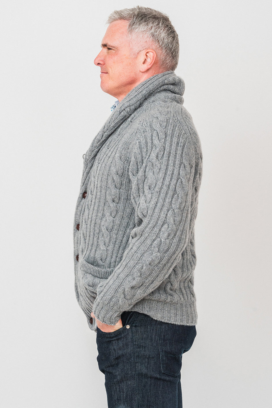 Stewart Shawl Collared Cardigan