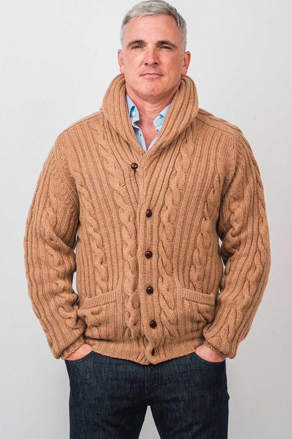 Stewart Shawl Collared Cardigan