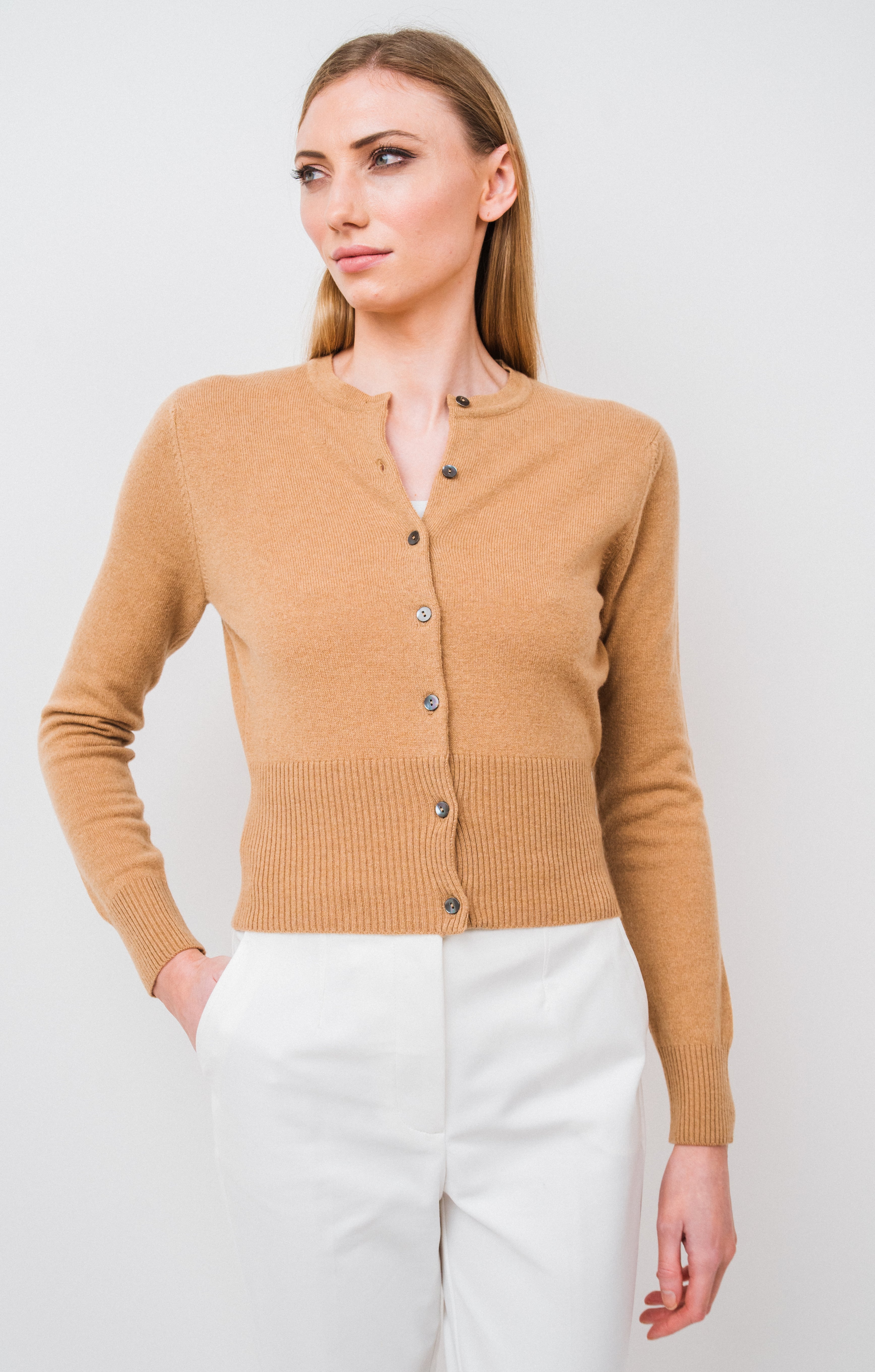 Cropped Crew Cardigan