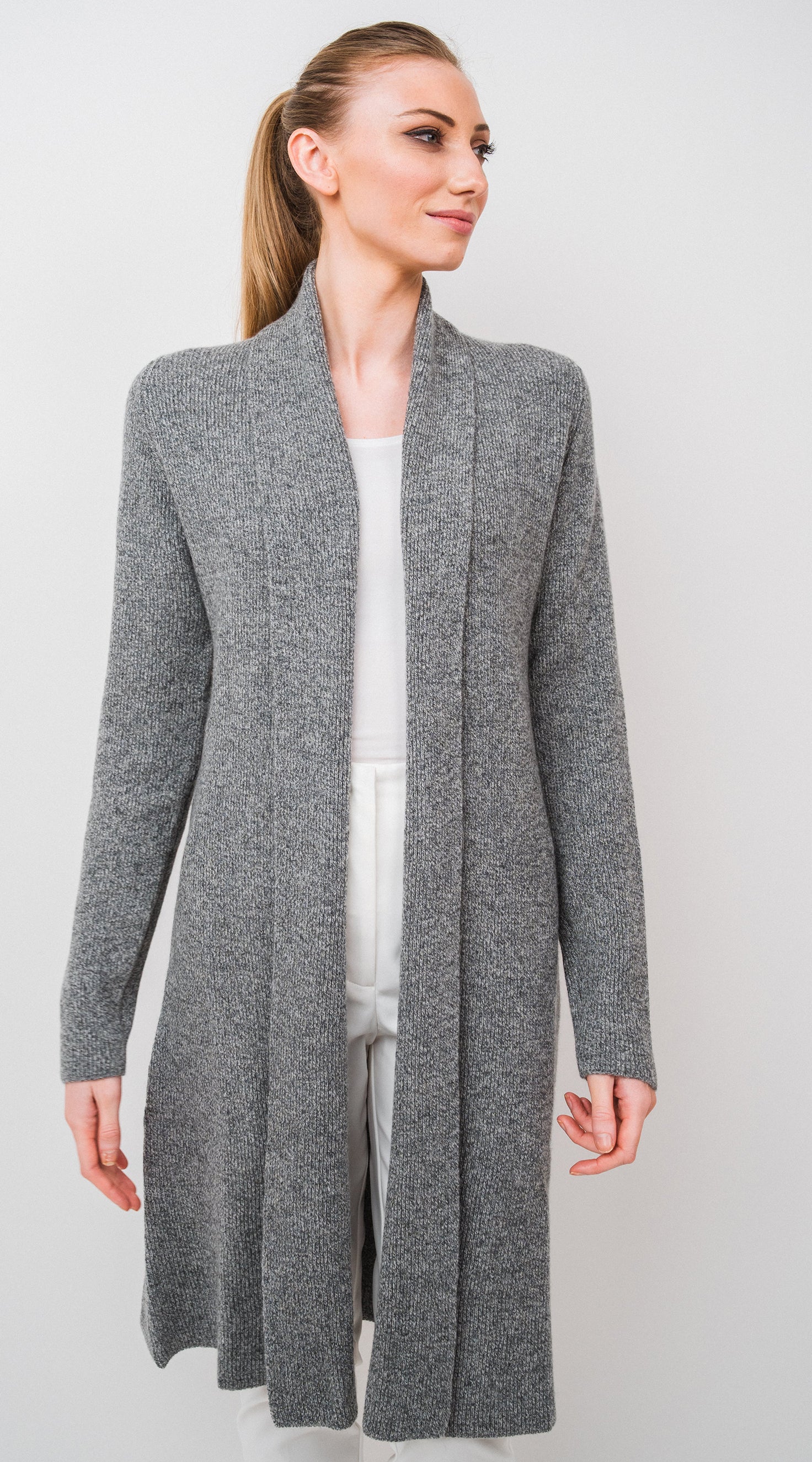 Long Shawl Collared Cardigan