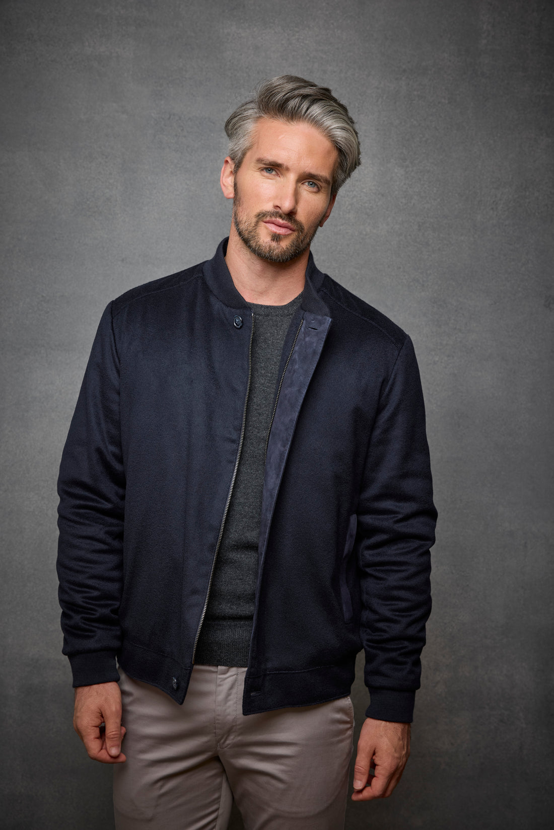 SMC Woven Cashmere Bomber