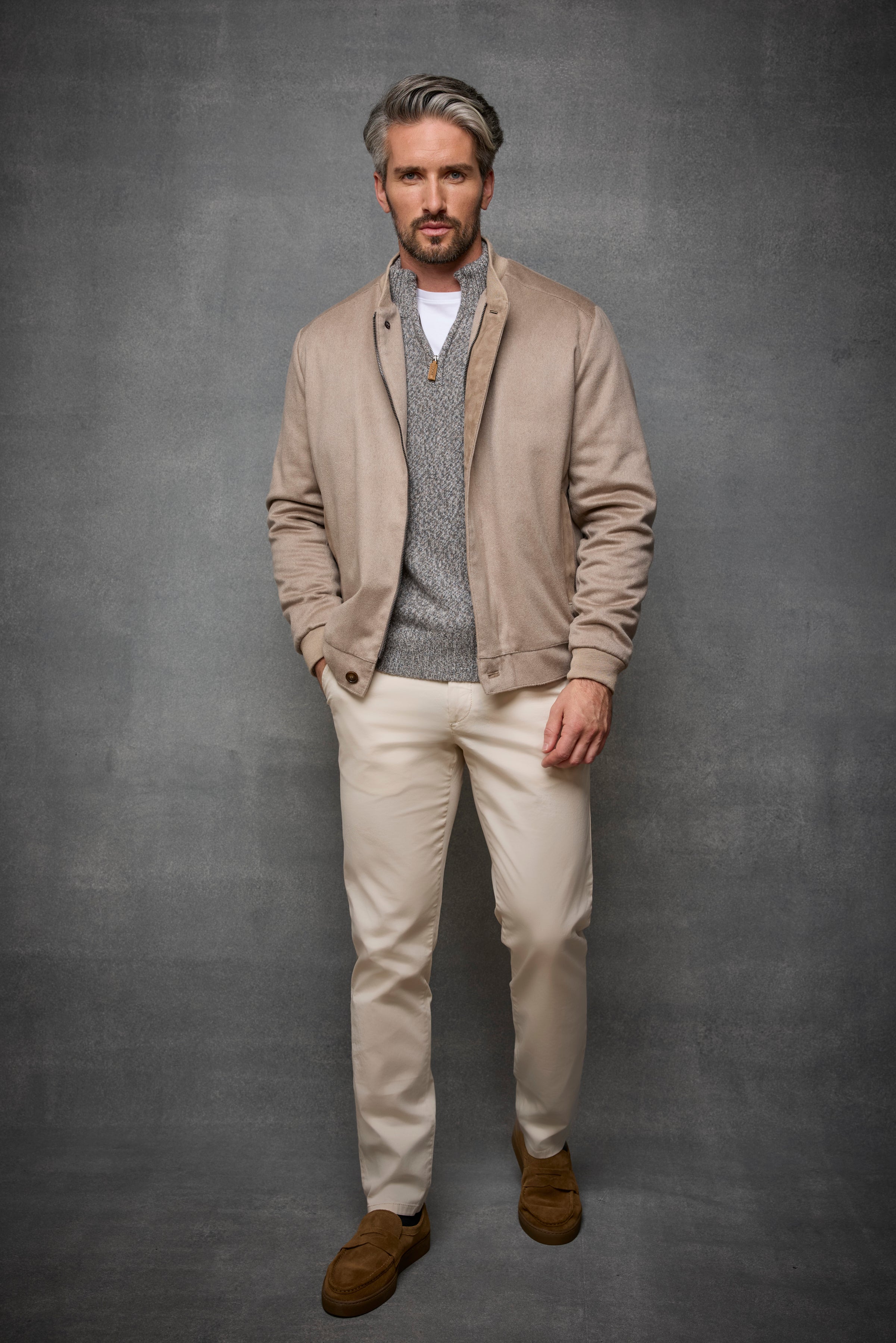 SMC Woven Cashmere Bomber
