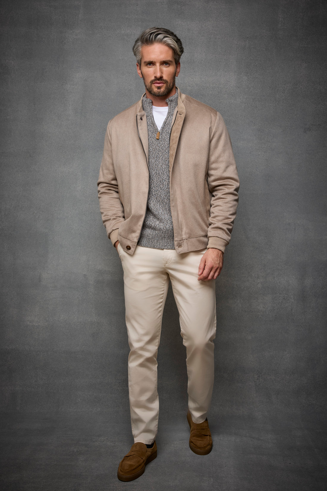 Marl Cashmere 1/4 Zip