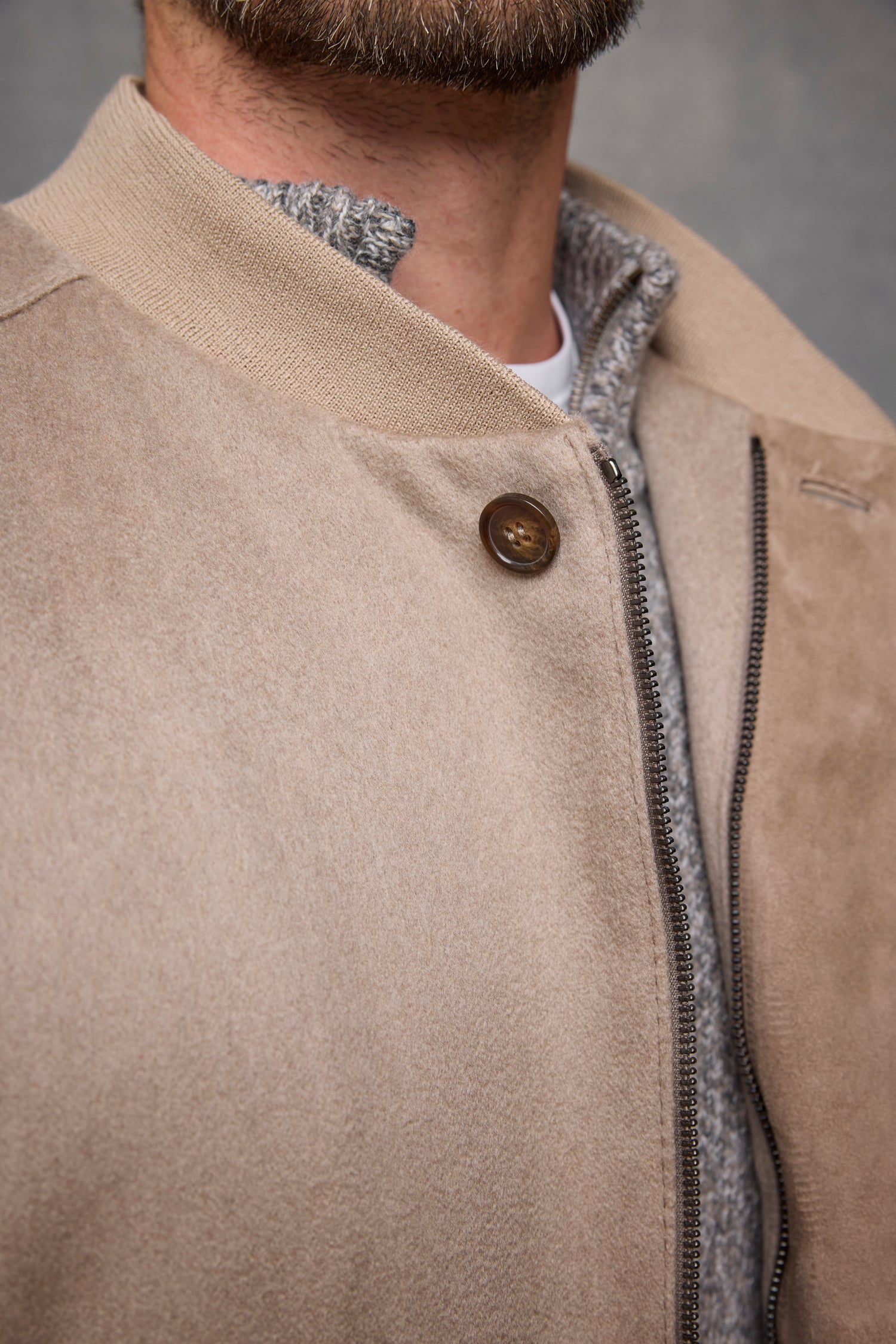 SMC Woven Cashmere Bomber