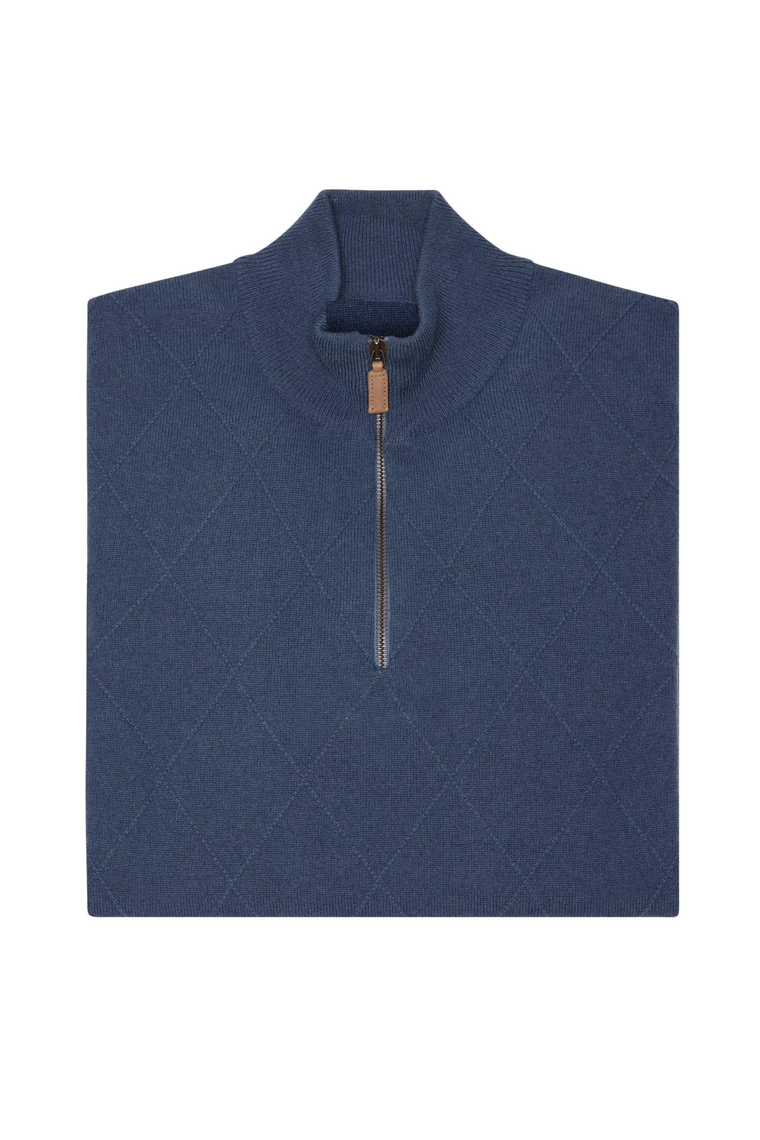 Textured Diamond Cashmere 1/4 Zip