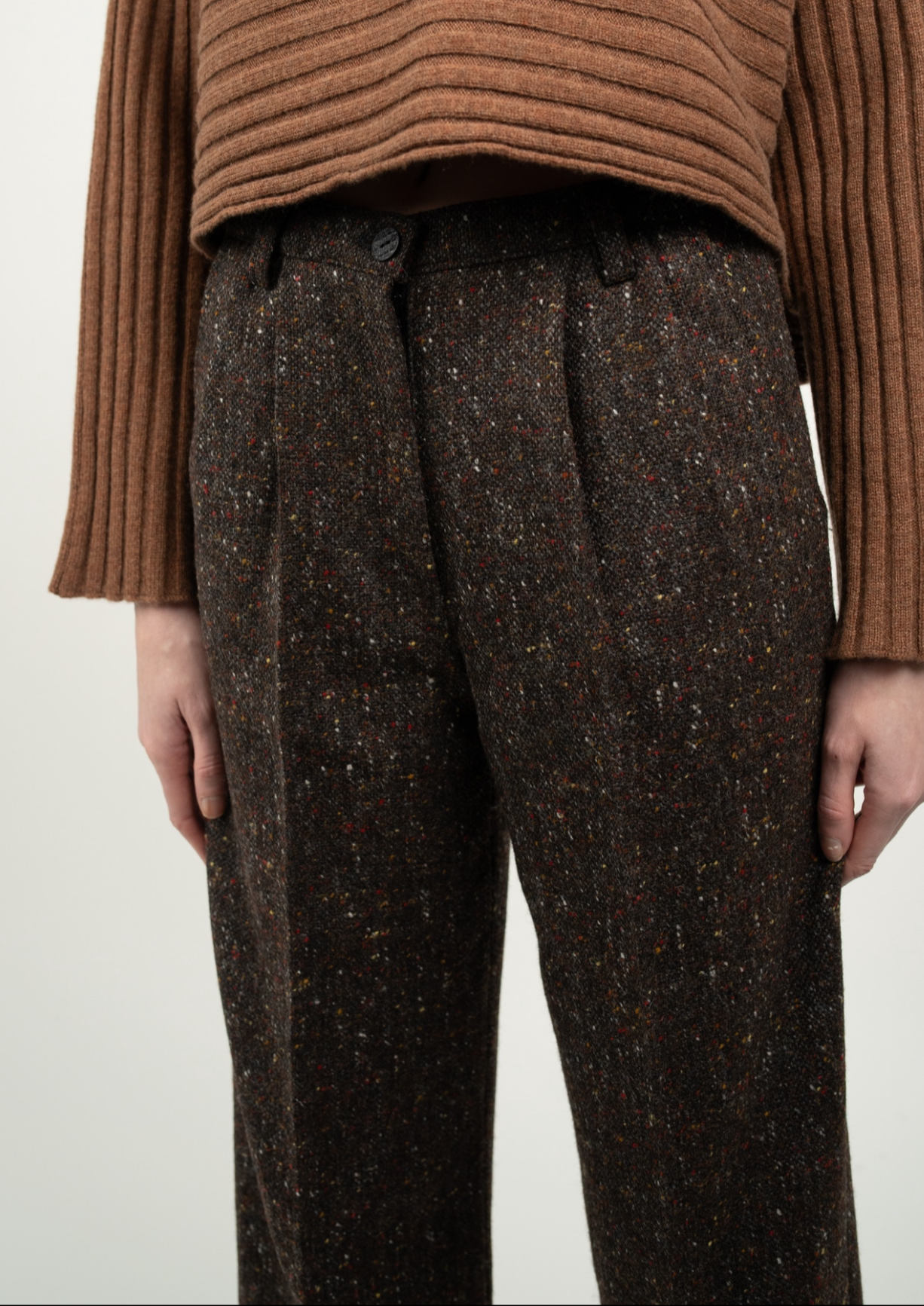Pure wool Pleated front Trousers