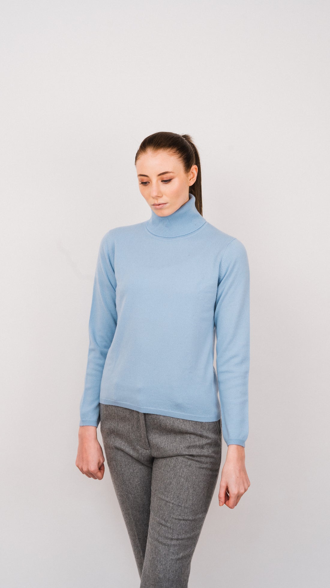 Charlotte Roll Collar Pure Cashmere