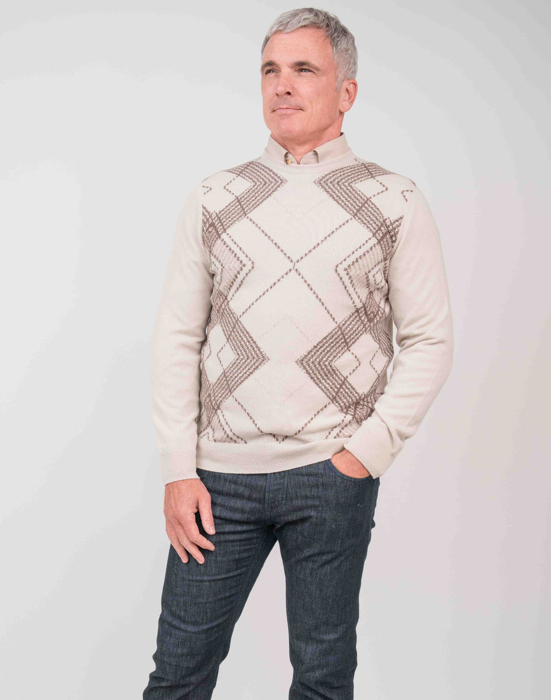 B7926 Abstract Cashmere crew