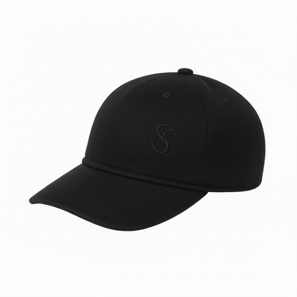 Black Cashmere Cap with Black Logo
