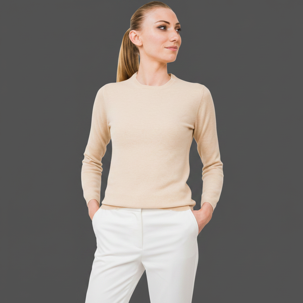 Charlotte Crew Neck in Camel – Hands in Pockets